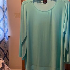 Lime green flaired sleeves